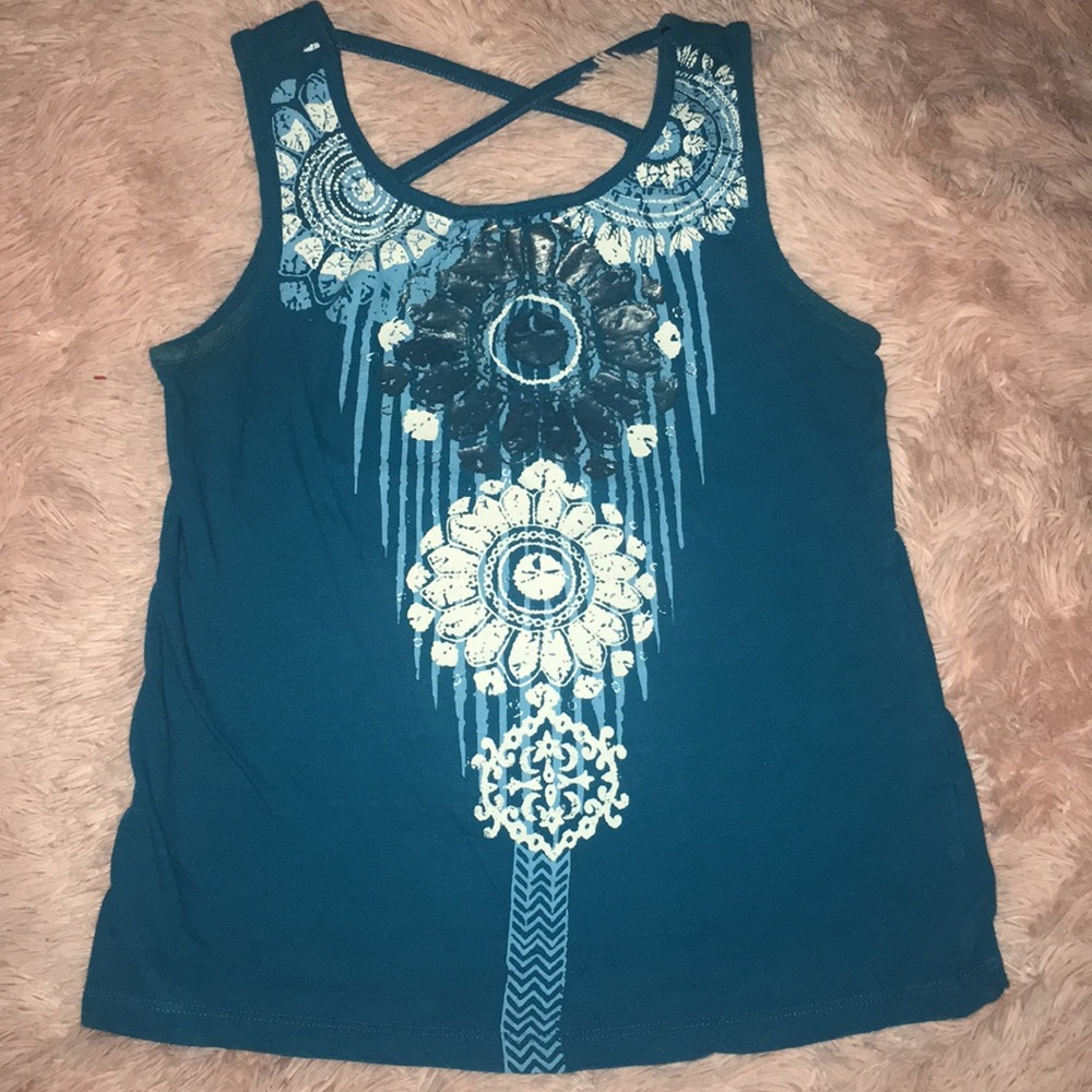 Summer Ready 4 Piece Bundle of Girl's Vibrant Boho Print Tank Tops - Picture 4 of 8